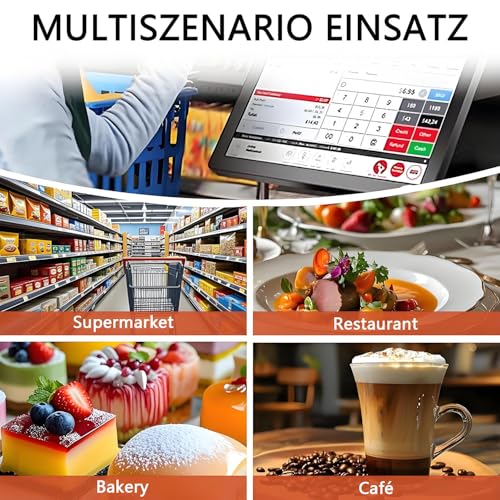 MLYYYDSS 15.6 inch Touch Screen, Cash Register, Keyboard, Built-in 58mm Printer, Complete Package, POS Computer, Factory Point of Sale, Cash Register for Business and Business Blue-SingleScreen