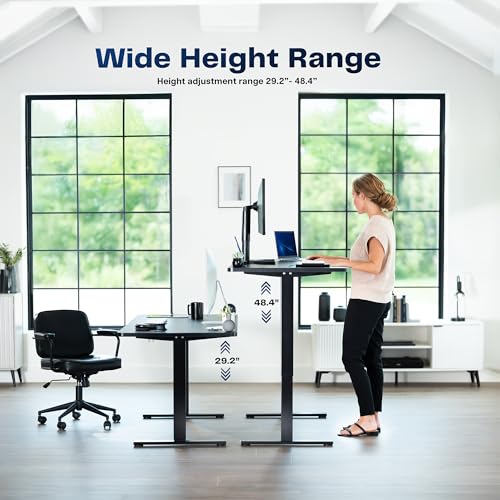 VIVO Black 60 x 30 in Standing Desk, DESK-KIT-1B6B-30