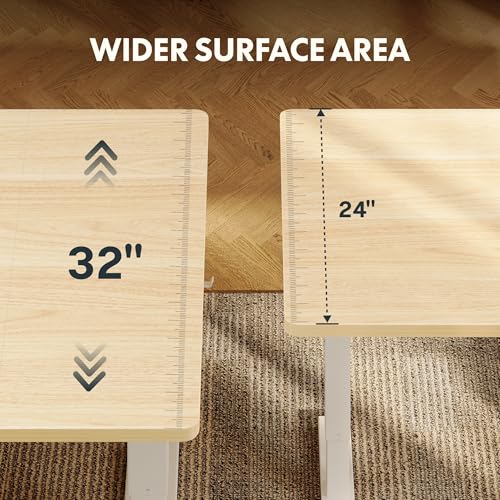 FLEXISPOT 63" L Shaped Standing Desk with Drawers, White Wood Grain