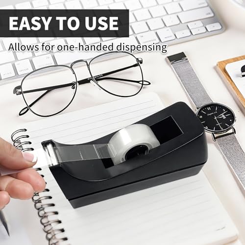 Sowhatsowoo 10 Pack Black Desktop Tape Dispensers Bulk Desk Tape Holder