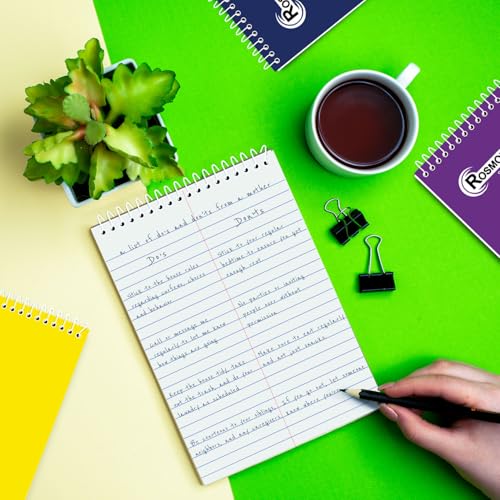 Rosmonde Bulk Steno Pads, 48 Pack, 6x9 Gregg Ruled Steno Book, 80 Sheets