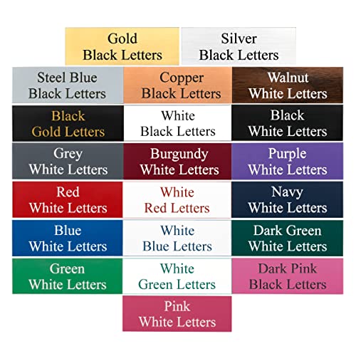 Office Desk Name Plate or Wall/Door Sign - 2x8 or 2x10 - Laser Engraved Sign - CUSTOMIZE. Holder available. Available in 21 colors and 17 fonts. Great gift idea - 10 Tags