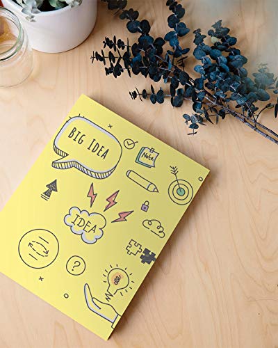 Debra Dale Designs 8.5×11 Yellow Memo Pads – 13 Unruled Notepads with 50 Sheets Each – Full Letter Size Blank Writing Pads – Made in USA