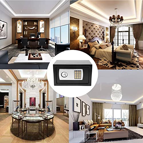 TBLOTYD Home Safe Cash Safety Box Waterproof Wall Mounted Money Deposit Box with Lock Key Home Use Safety Box/23X17X17Cm，31X20X20Cm(8.5L) Black