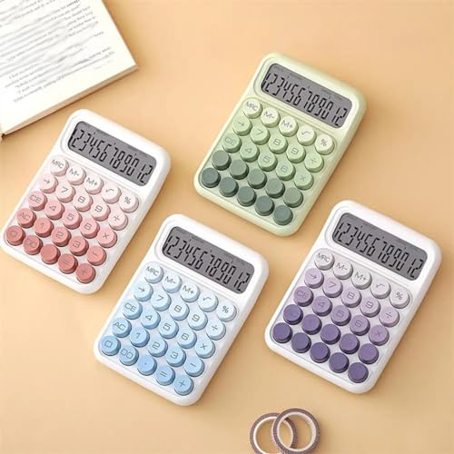 Calculator Portable Mechanical Button Gradient Color Used for Office School Stationery