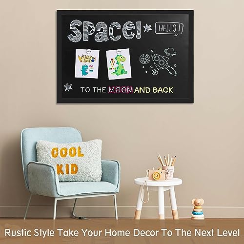 Board2by Large Magnetic Chalkboard Black Board 46 x 32 in, Classic Black