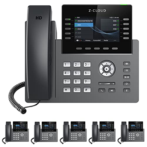 Z-Cloud 500 Phone System by Mission Machines: Auto Attendant, Voicemail, Voicemail to Email, Mobile Apps, Work from Anywhere & Includes Free Mission Machines Z-Cloud Service (6 Phone Bundle)