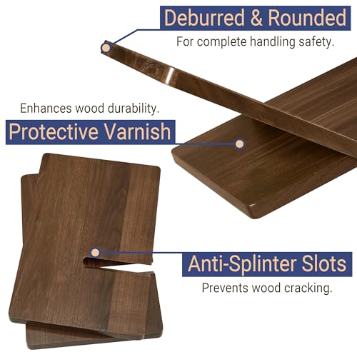 DECORANY Solid Wooden Book Stand 16" x 9.5" x 6" Extra Large Display Stand