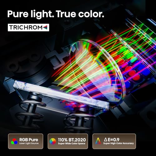 Hisense C3 Triple Color RGB Smart Laser Projector, 2500 ANSI Lumens,65"-300",4K UHD,IMAX ENHANCED,Dolby Vision,JBL Speaker,Optical Zoom,Intelligent Screen Adjustments,Smart Vidaa OS,Netflix Included