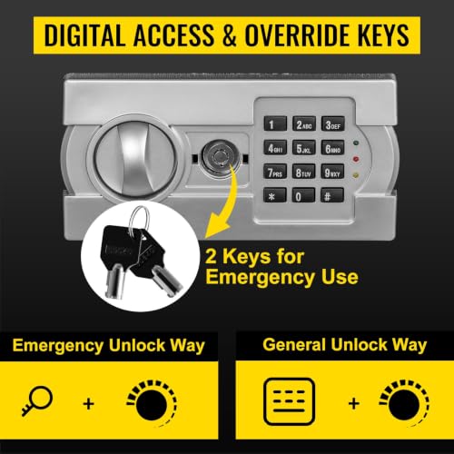 Digital Drop Safe 1.7 Cu Ft Wall Mount Carbon Steel Electronic Lock