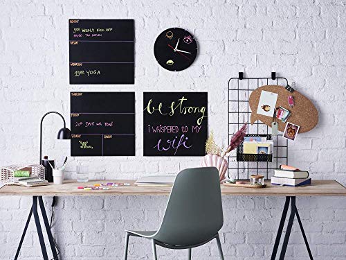 edding 4085 Chalk Marker - Black - 10 Chalk Pens - Round Tip 1-2 mm - Fine-Tipped Wet Wipe Pen for Chalkboards, Windows, Glass, Mirrors - Liquid Chalk Marker Pens for Opaque Coverage