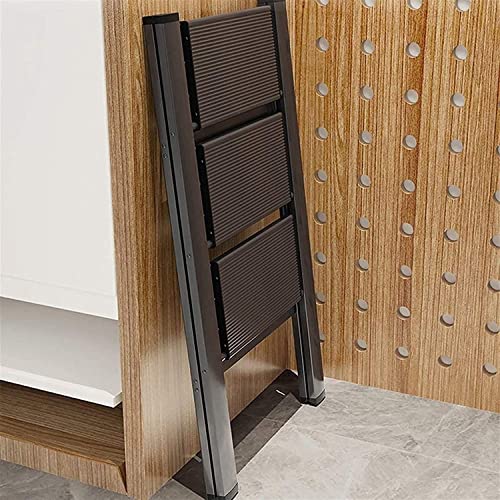LBAawxe 2-Step Ladder Multifunctional Household Aluminum Ladder Stool Folding Herringbone Ladder(A)