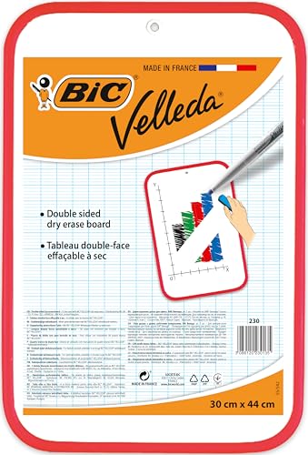 BIC VELLEDA Dry Wipe White Board 30 x 44cm Double-Sided Board