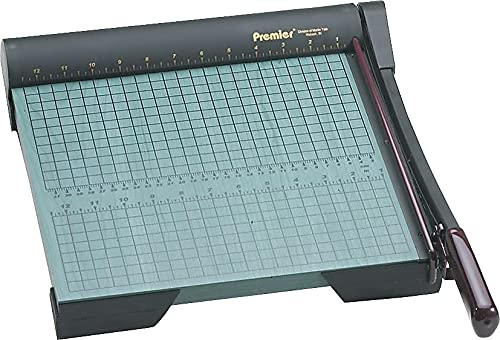 Martin Yale W12 Premier Heavy-Duty Green Board Wood Trimmer, Cut Up To 20 Sheets at One Time, Steel Blades, 12 Inches, Green