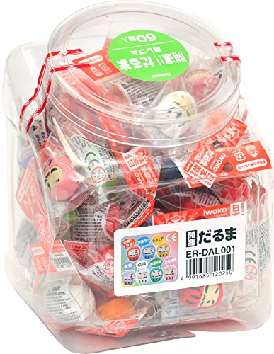 Iwako SCERDAL001 Good Luck Erasers, Pack of 60