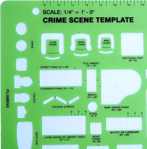 Crime Scene Drawing Template (Case of 10 Templates)