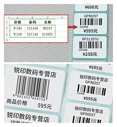 BGVGFBNJ 2Inch /58mm Series Thermal Label/Receipt Printer Barcode Printer Sticker Paper Printer(A)