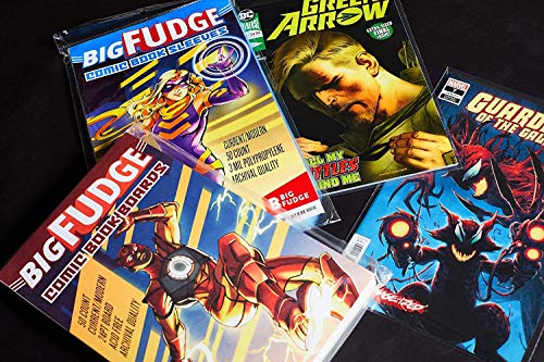 Big Fudge Comic Book Bags and Boards - Comic Book Storage Sleeves - Resealable Toploader Bag Plastic Protector Sleeves - Hard Backing Board - Cover Protectors - Comics After Silver Age or Gold Age