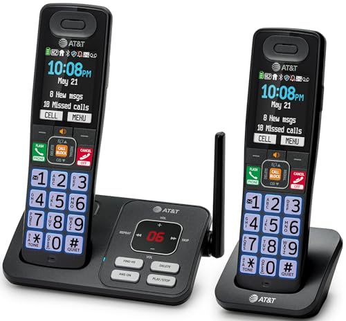 AT&T 2 Handsets Cordless Phone with Answering System — BL108-2