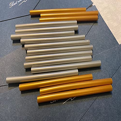 ZTBH Hot Melt Glue Sticks 200mm Hot Melt Glue Stick, Retro Lacquer Wax Seal Tools, Viscosity Adhesive 7/11mm*25 PCS Melt Glue Stick (Diameter : 7mm, Length : 200mm Rose Gold)