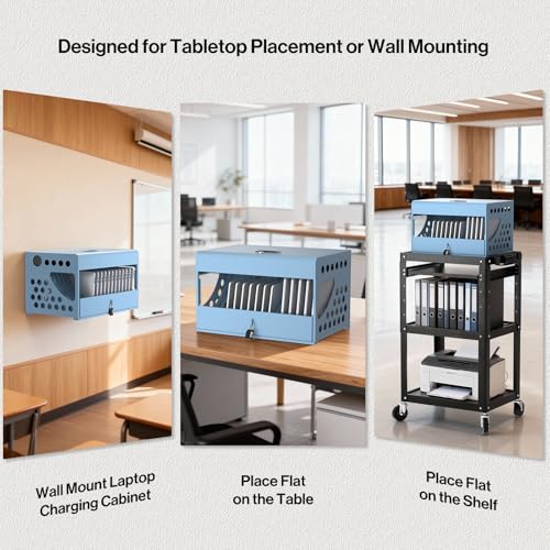 POCHAR 16-Device Charging Station for Classroom, Fully Assembled