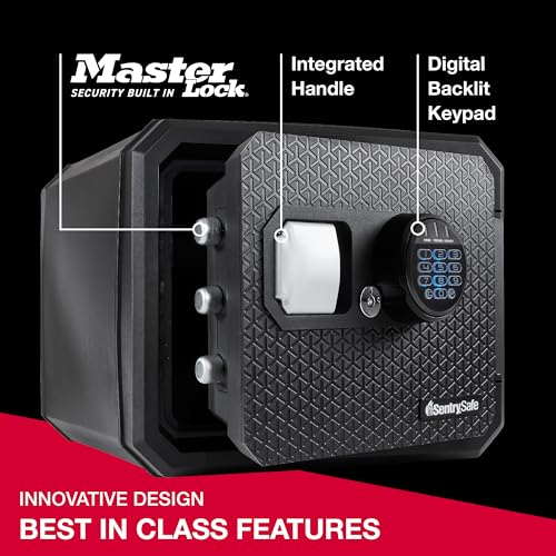 SentrySafe Fireproof and Waterproof Large Safe with Backlit Digital Keypad and Override Key for Passports, Money, Jewelry, 0.81 Cubic Feet, FPW082HTC