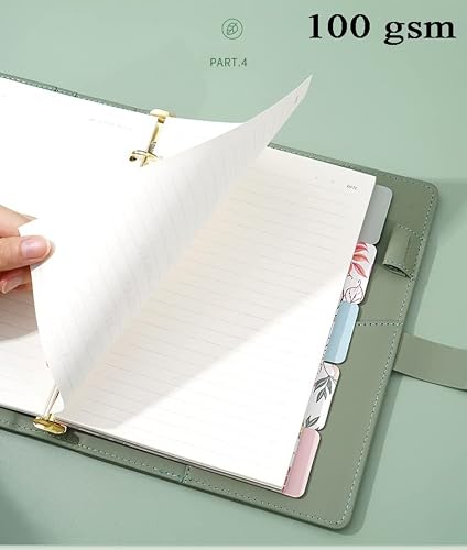 MVNOIRE Diary Binder A5 Notebook with Bullet Notepad Spiral Agenda Planner Stationery Organizer Office