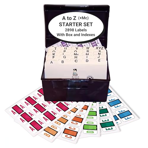 Alphabet Labels for File Folders, A to Z Plus Mc Desk Set with File Box and Indexes, Doctor Stuff, 2034 Labels, Jeter/TAB 5100 - JRAM Compatible Alpha Stickers Series, Medical Chart Labels
