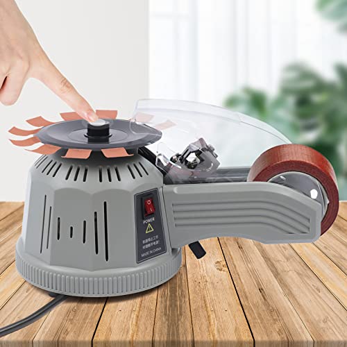 Automatic Carousel Tape Dispenser, 25w 110v Disc Tape Cutting Machine High-Efficiency Tape Cutting Machine Electric Tape Dispenser Packing Machine w/Safety Cover for Utting Scotch Tape