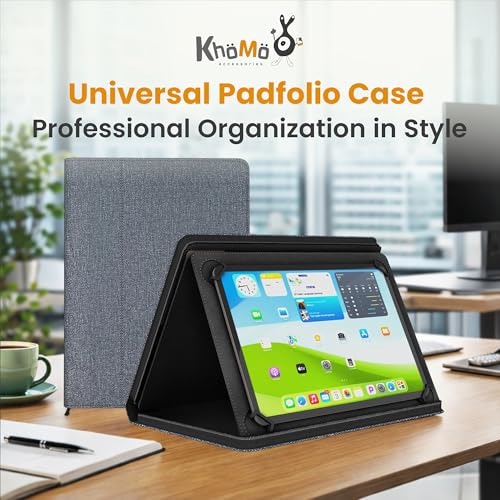 Universal Padfolio Case – Tablet Portfolio Organizer with Notepad Holder – Compatible with iPad 10th 11th Gen, iPad Pro 11, iPad 7 8 9 10.2 10.9 and 9.7 inches