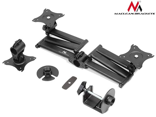Maclean MC 691 Triple Monitor Stand, 68,58 cm (13 – 27 inch – Black