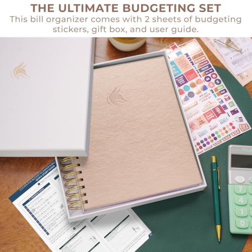 Clever Fox Budget Planner & Monthly Bill Organizer, Large Rose Gold
