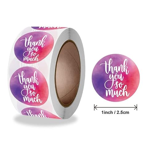 MVNOIRE Roll of Thank You Sealing Stickers Envelope Decoration