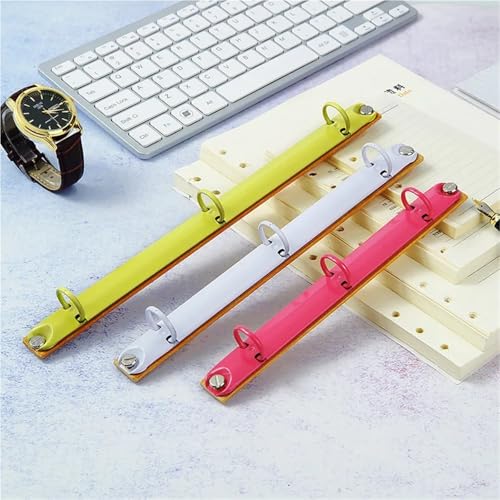 Ring Clips 10PCS A4 A7 Color Binder with Backboard DIY Notebook Metal Accessories Hole Clip Loose-Leaf Binding Rings Mini(Silver,A7)
