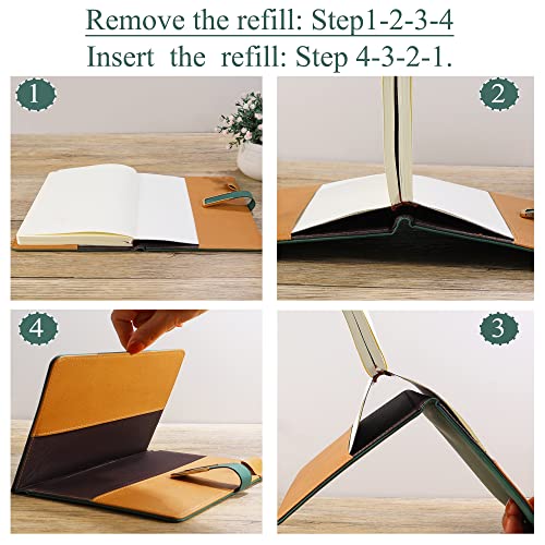 Fanery Sue Dot Grid - Journal/Notebook Refill - 5.5x8.1 (A5) Dot Grid Style Refill Paper - Engineering and Design Notebook Refills– 200 Pages 100gsm Thick Paper