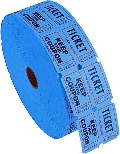 Double Roll Raffle Event Tickets - Full Set of 8 Colors (8 Rolls of 2000 Tickets Each)