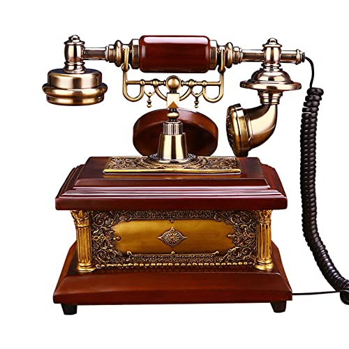 QUANGJN Telephone Retro Old Fashioned Landline Phones, Old Fashioned Corded Telephone with Resin Body for Office Home Living Room Decor Wonderful Gift