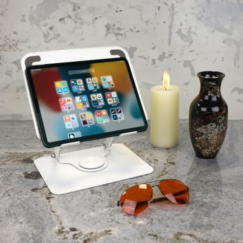 BambooMN Metal Universal Book Tablet Stand - White - 2 Units