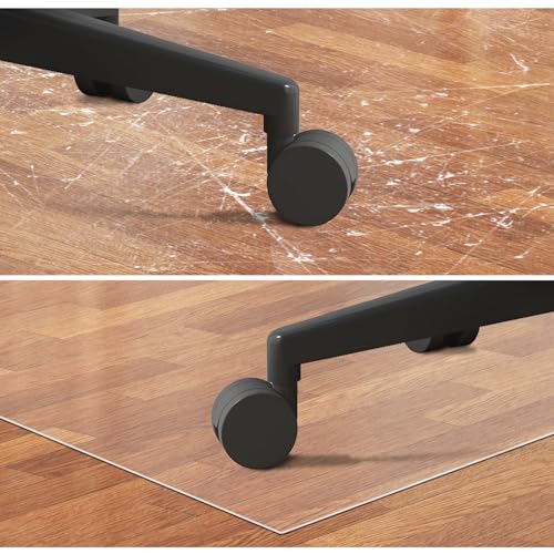 WHWM Large Clear Floor Mat 118.1" x 47.2" - Pet Flooring Protector, Clear Plastic Rug Protector, Vinyl Floor Mat - Ideal for Hardwood Floors, Home & Office Use - Waterproof and Easy to Clean