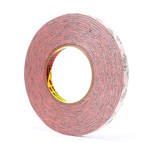 3M DOUBLE COATED TAPE 469, RED, 2 IN X 60 YD, 16 ROLLS PER CASE