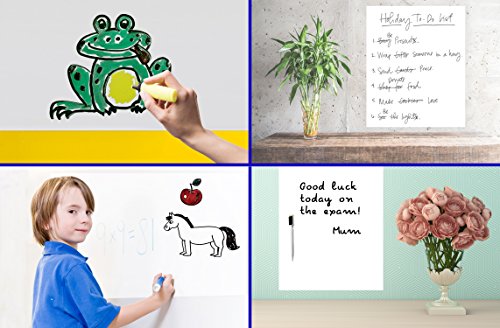 Dry Erase Board with Adhesive Back - White Board Dry Erase Vinyl Wall Decals-Stain Resistant & Portable Dry Erase White Board Magnetic Receptive,for Notes & Memos for Kitchen Home Office(2 ft x 8ft)