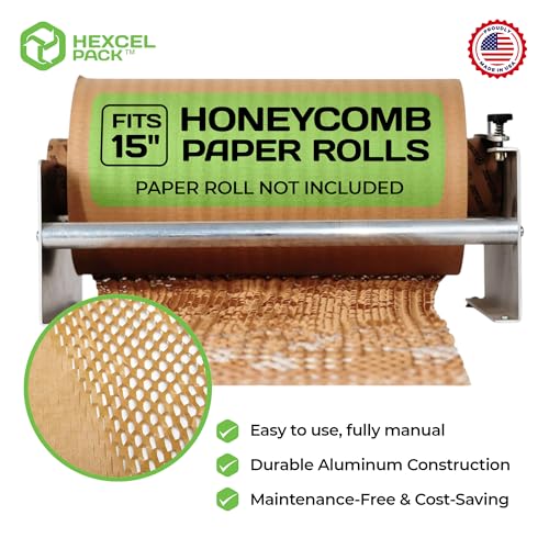 HexcelPack HexcelWrap Mini Packing Station, Honeycomb Paper Dispenser - 15"