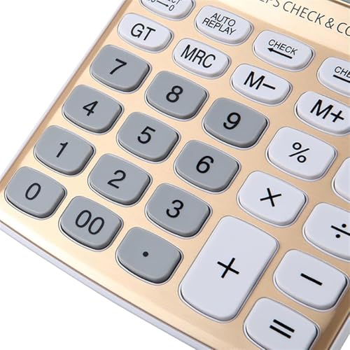 ZHIQISHI Scientific Calculator Calculators Desktop Calculator， Gold Dual Power Supply Office Commercial Electronic Exam Stationery