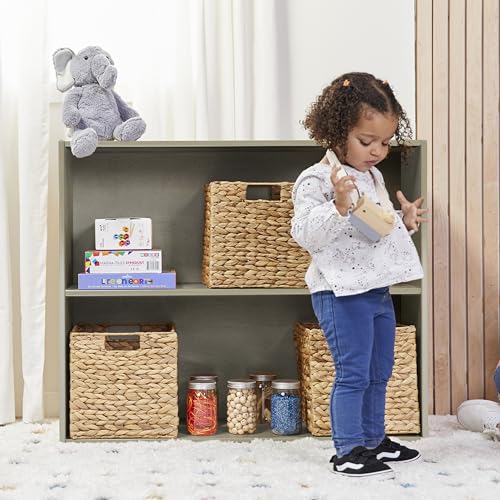 ECR4Kids Streamline 2-Shelf Storage Cabinet, 30in High, Grey Wash