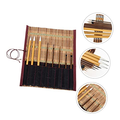 Chinese Calligraphy Brush Kanji Drawing Brush Beginner Students，Supplies set Beginner Beginners Drawing Khaki Watercolor Brushes Chinese for Art Line Students Pen Pigment Calligraphy Accessories Kanji