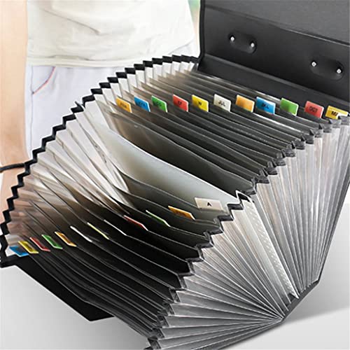 ONMYJFD 26 Grid Portable Organ Bag A4 Multi-Layer File Folder for Office Students with Large Capacity Test Paper Holder