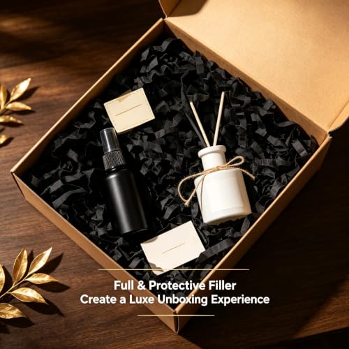 YXYP 5 Lb Black Crinkle Cut Paper Shred Filler Black Shredded Paper