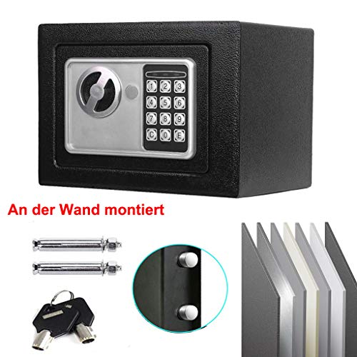 TBLOTYD Box with Keys, Waterproof Wall Mountedng Steel Safe Security Box 23 X 17 X 17Cm, for Home Office School Hotel Safe