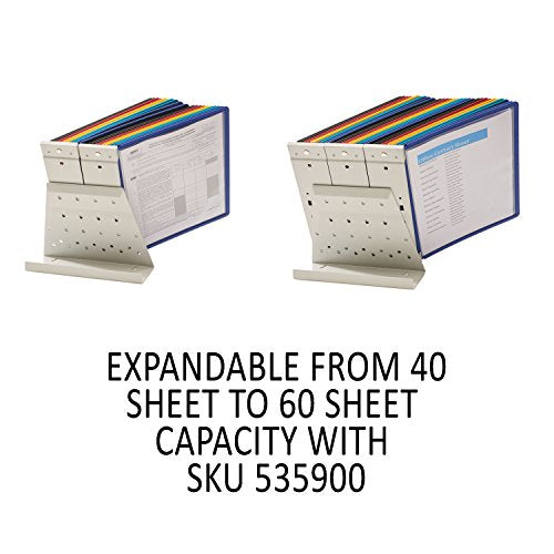 Durable Desktop Reference System, 20 Double-Sided Panels, Assorted Colors