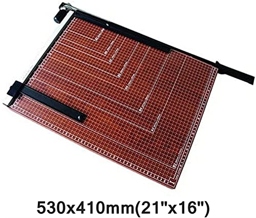 KouRy Paper Cutter A4 Paper Cutter Trimmer Guillotine Heavy Duty Gridded Base Trimmer for Office Home Use (Brown)